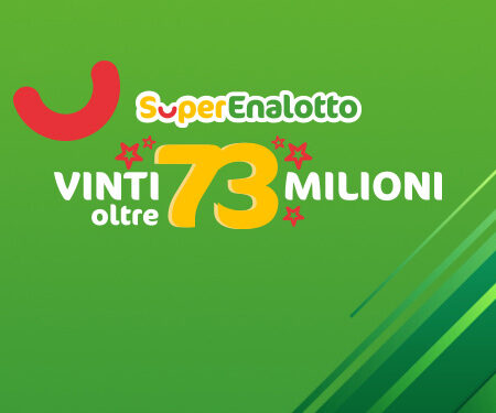 SuperEnalotto: vincita di 73,8 milioni di euro con una scommessa virtuale da 2 euro, il primo 6 centrato online.