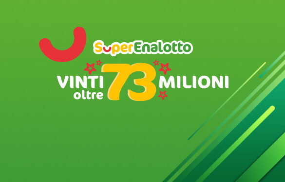 SuperEnalotto: vincita di 73,8 milioni di euro con una scommessa virtuale da 2 euro, il primo 6 centrato online.