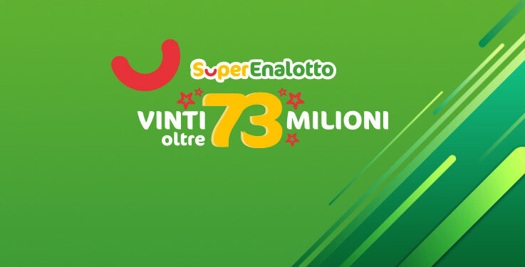 SuperEnalotto: vincita di 73,8 milioni di euro con una scommessa virtuale da 2 euro, il primo 6 centrato online.